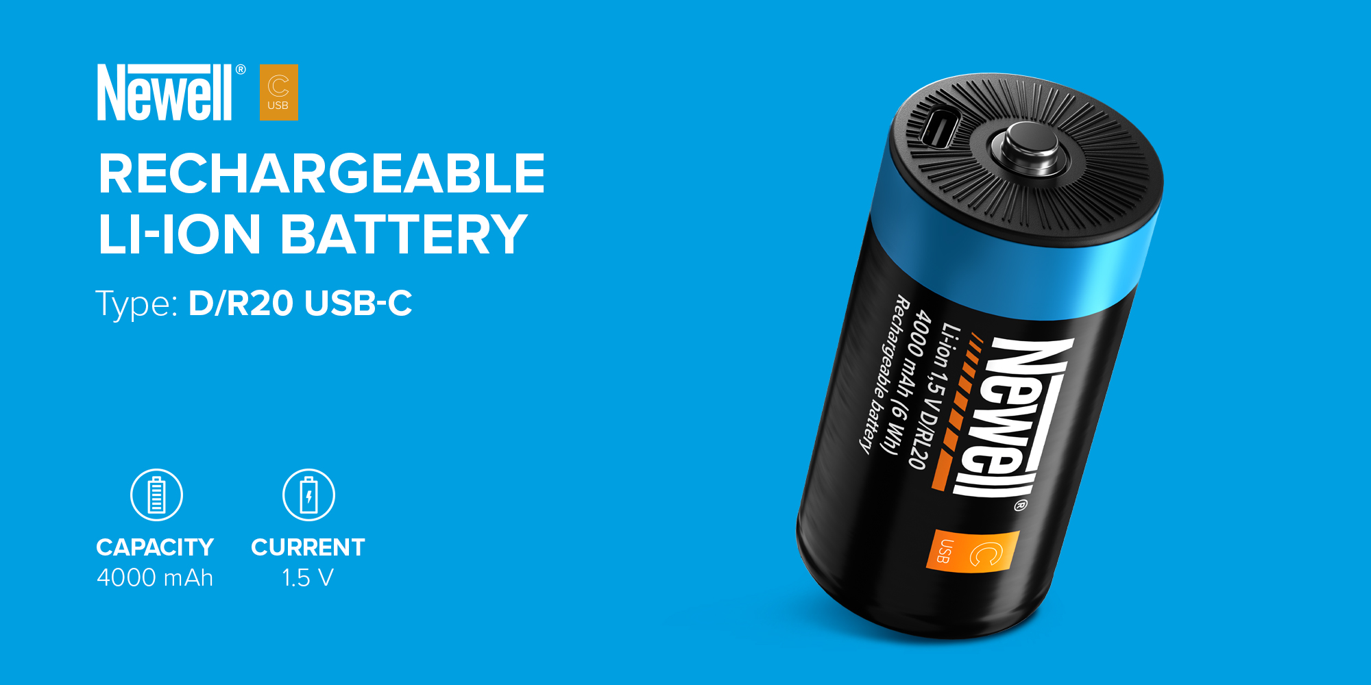 Akumulator Newell D/R20 USB-C 4000 mAh 2 szt. blister